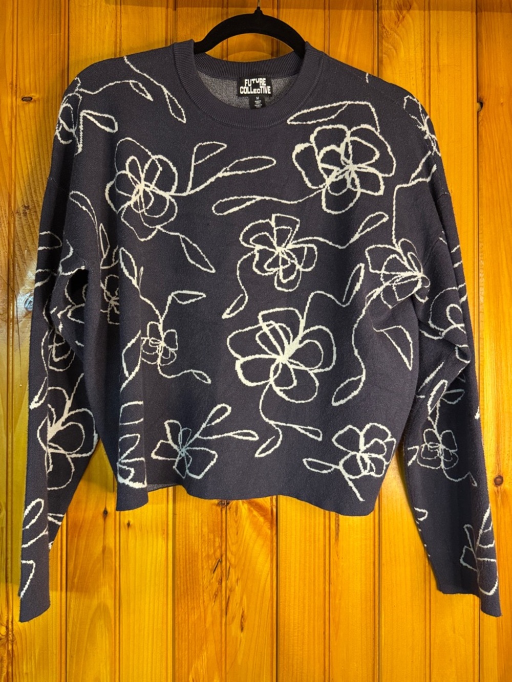 Future Collective Floral Cropped Sweater - Picture 1 of 6